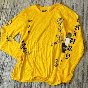 Yellow Graphic Long Sleeve Shirt